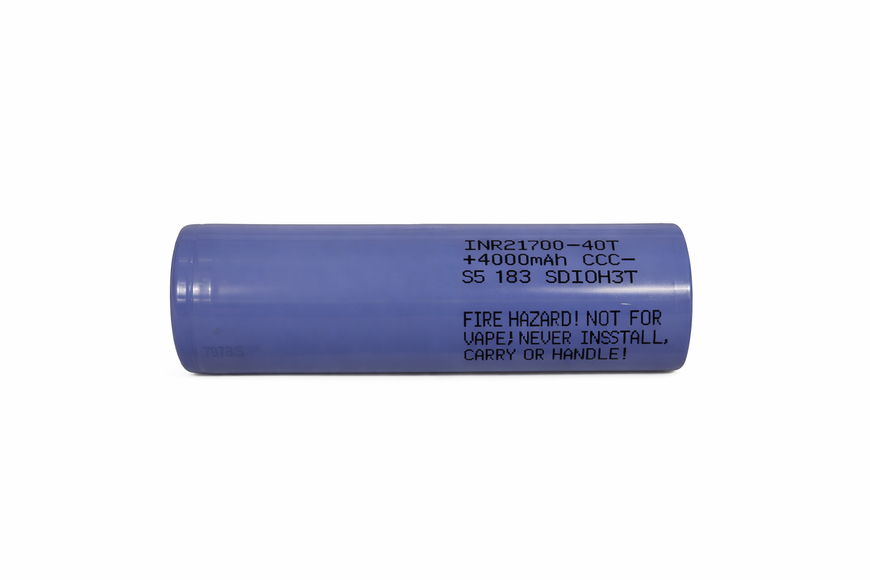 Lithium-ion Samsung INR21700-40T (40T5) 4000mAh &ndash; 35A with a push-button top